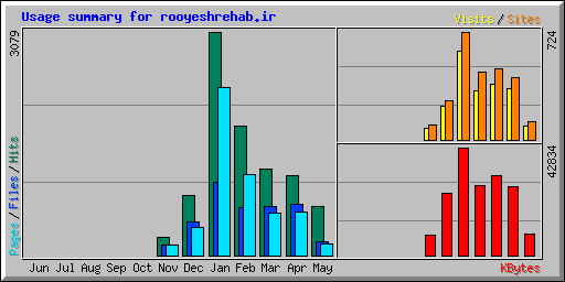 Usage summary for rooyeshrehab.ir